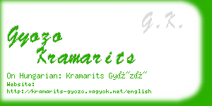 gyozo kramarits business card